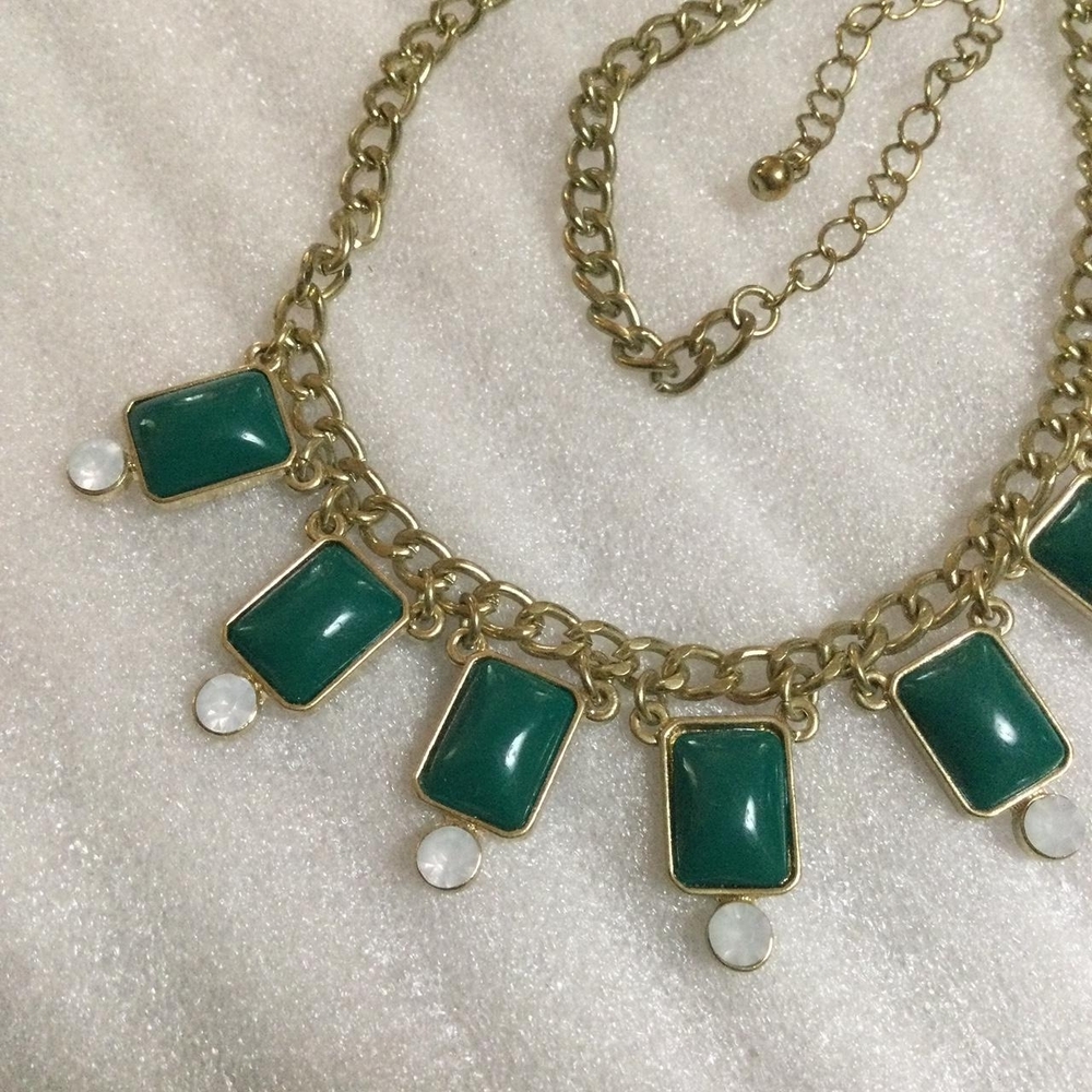 Gold and Green Necklace